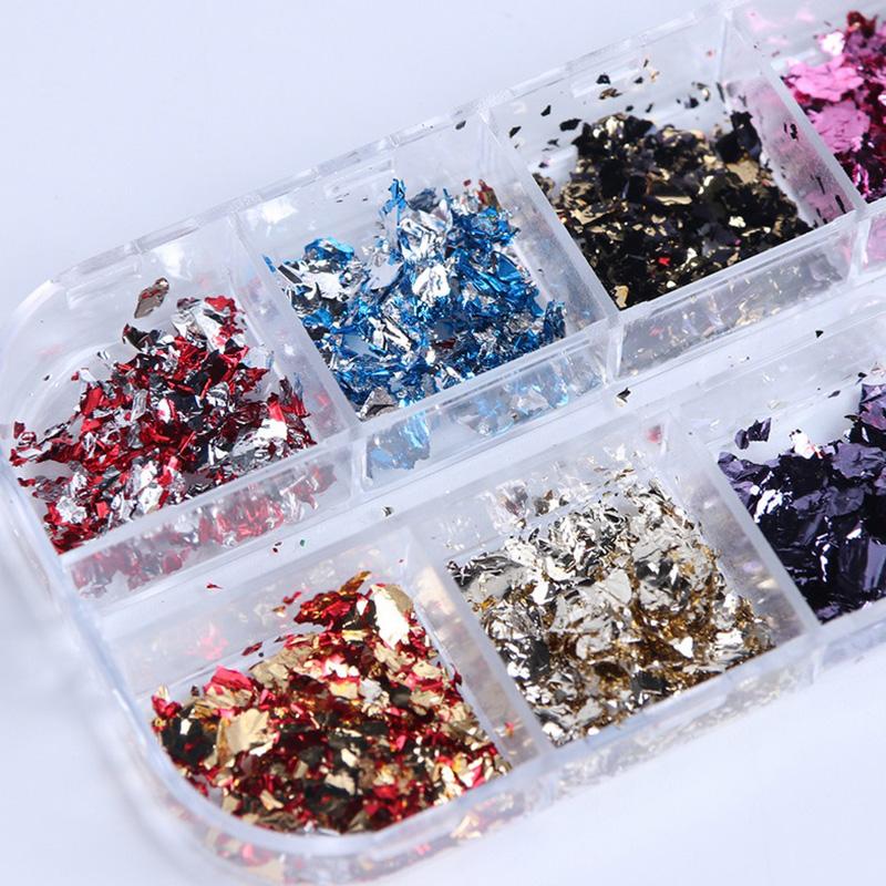 8G Nail Art Glitters Snowflake Sequins Rainbow Laser Nail Art Sequins