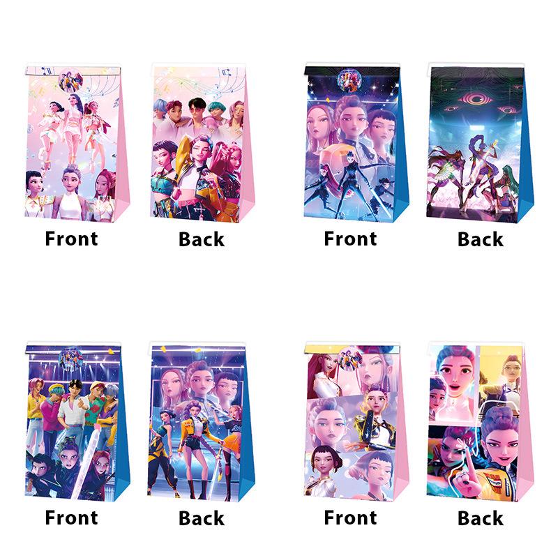 KPOP Demon Hunter Girl Group Gift Bag: Film & Animation Themed Handbag for Baby's First Birthday or Return Gift