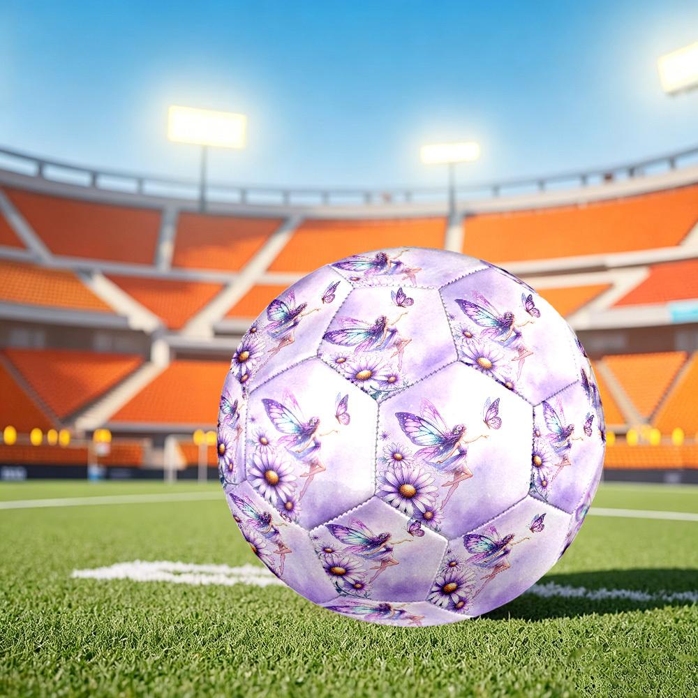 1pc Fairy Garden Dreams Size 5 Soccer Ball Professional Match Training Football Indoor &Outdoor Sports Ball Training Ball Lightweight Durable Y92
