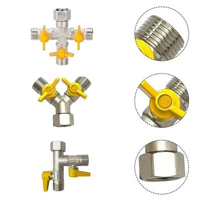 Rustproof Y Shaped Ball Valve 2/3 Switch Hose Pipe Barb Fitting Brass Diverter Valve  Water/Oil