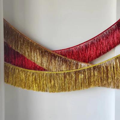 Bannière Guirlande Franges Pompons Tinsel Brillant 2m Rideau de Pluie en Soie pour Fond de Fête Accessoires Photo Décoration de Mariage