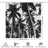 Modern Palm Tree Shower Curtain Black White Bath Decor Printed Polyester Fabric For Bathroom Decoration With Rod Pocket 72 X 84