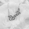 New Arrival Voguish Luxurious Gold Color Color Queen Crown Chain Necklaces Cubic Zircon Crystalline Pendant Necklace Women Modish Birthday Giveaway