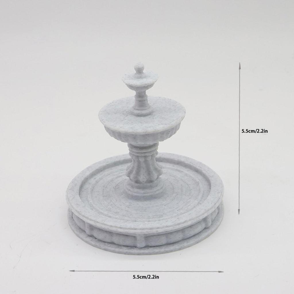 Miniature Decorative Fountain Model Accessory Potted Plant Decor Fairy Garden