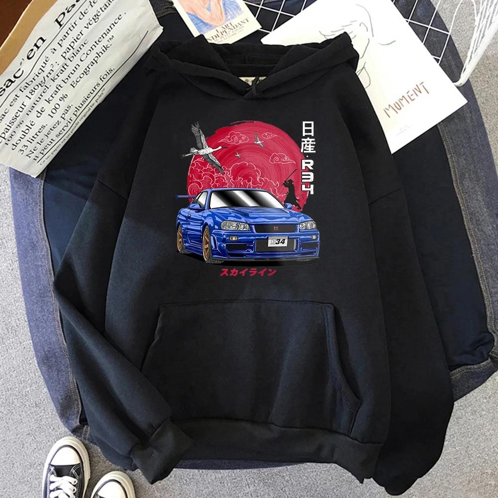2025 First D Supra N JDM Men's and Women's Competition Loose Print Random Long Sleeved Japanese Sports Random Sweatshirt