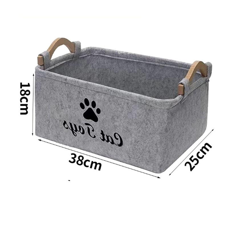 Felt Pet Toy Box Dog Toy Box Storage Basket Perfect for Organizing Pets 38x25x18cm 1550₽