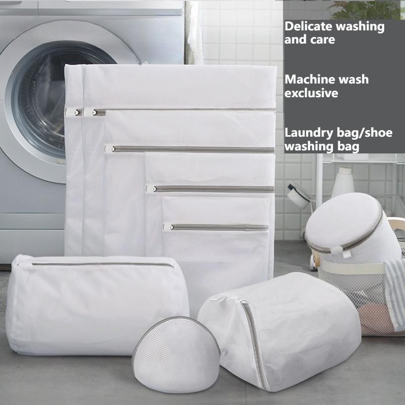 5pcs Wash Bags Shoe Laundry Bags Sneaker Travel Organization Pouch for Sneakers Running Shoes Socks Bras Washing Bag