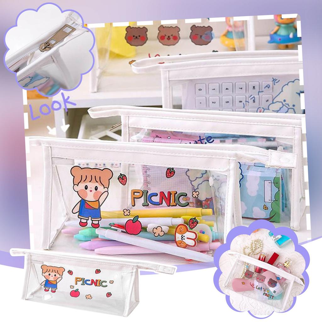 Large-capacity Transparent Pencil Case Storage Bag Stationery Box Stationery Bag