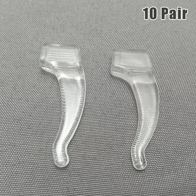 

10 Pair Anti-slip Silicone Ear Grip Glasses Eyeglasses Leg Ear Hook Stopper Bracket Fastener Accessories Temple Tip прозорий