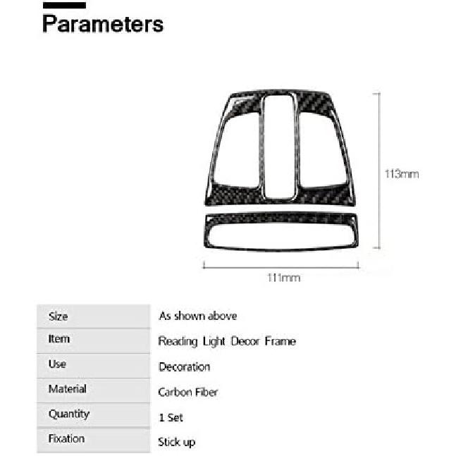 Carbon Fiber Car Roof Front Reading Light Trim Cover for BMW X5 X6 F15 F16 2014-2018