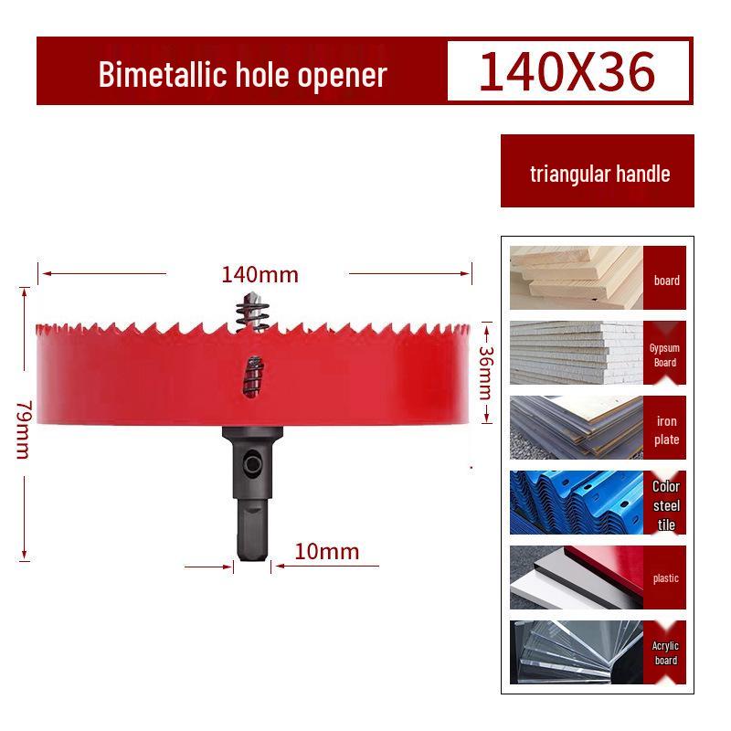 Bimetall-Lochsägebohrer für Holz, Gipskarton, PVC und Eisen