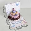 Butterfly Design Folding Pop Up Card DIY Surprise Element 3D Birthday Card Blessing Paper Construction Creative Gift Card