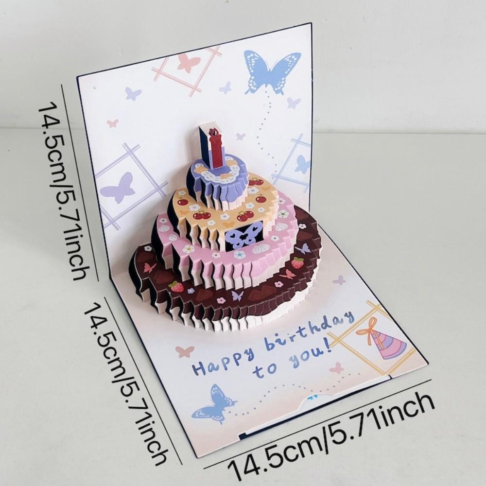 Butterfly Design Folding Pop Up Card DIY Surprise Element 3D Birthday Card Blessing Paper Construction Creative Gift Card