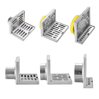 Anti-wear L Shape Stainless Steel Bathroom Tile Insert Floor Drainer Square