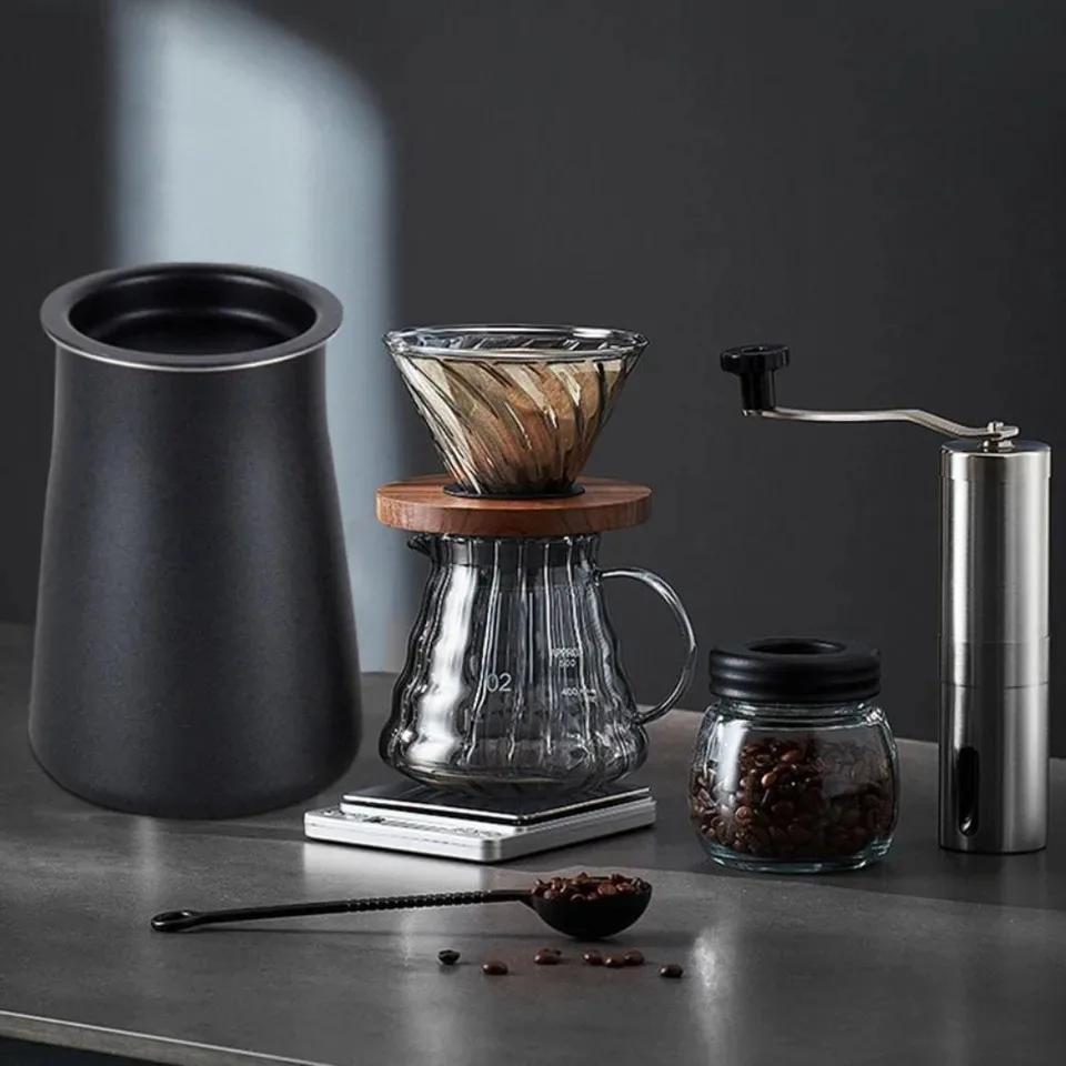 Reusable 3 In 1 Coffee Powder Filter Cup Sieve Cocoa Flour Dustproof  Grinder Barista Tools Black, Silver