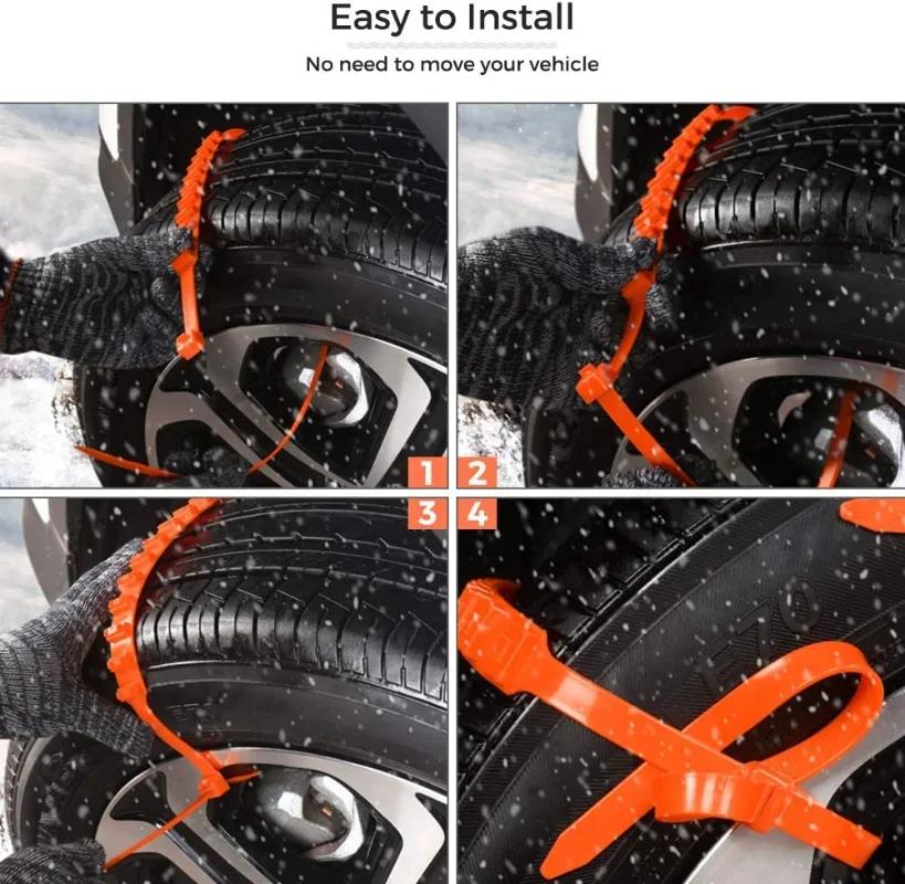 1/5 Stück Anti-Rutsch Schneeketten Auto Winterreifen Räderkette Winter Outdoor Schnee Reifen Notfall Anti-Rutsch Autozubehör