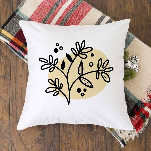 Nordic Geometric Plant Print Cushion Cover Pillow Cases Home Outdoor Balcony Sofa Living Room Aesthetic Decoration Pillowcase