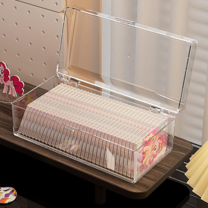 Card Storage Box Clear Acrylic Playing Cards Container Display Card Case Packing Poker Game Card Box Board Games Card Organizer