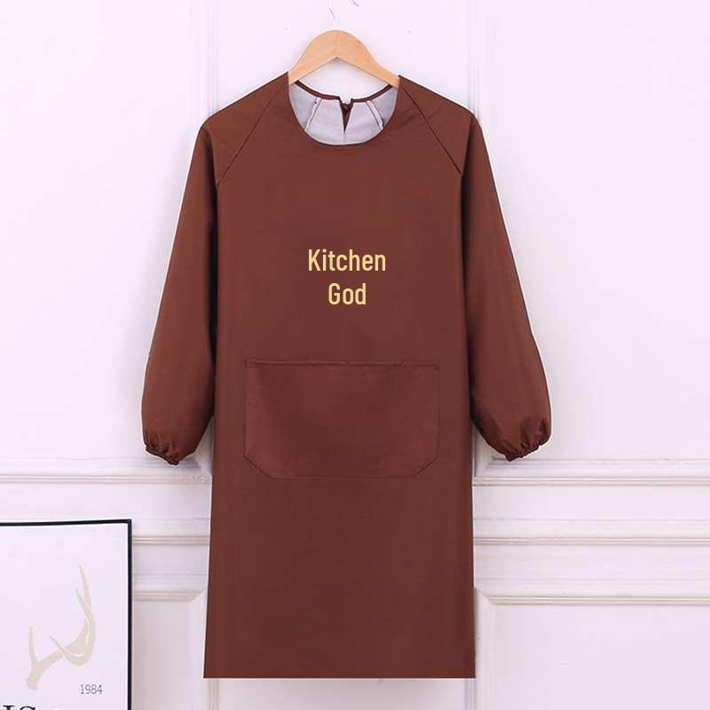 Waterproof and Oil-Proof Long Sleeve Kitchen Apron for Adults
