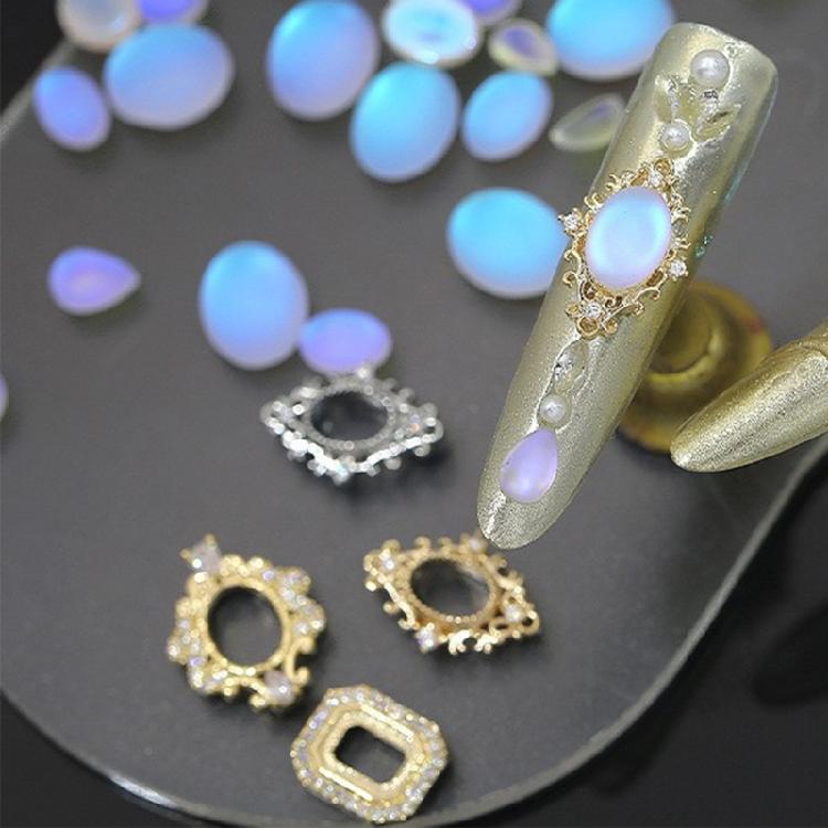 Transform Your Nails With 50pcs Blue Tears Cats Eye Matte Decorations Nail Decors For Parties Weddings And More