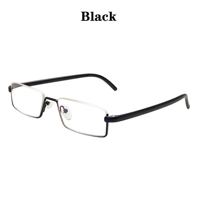 IENJOY TR90 Reading Glasses Anti-Blue Light Reading Glasses Men Half Frame Prescription Eyeglasses Male Eyewear With Case1.0-4.0