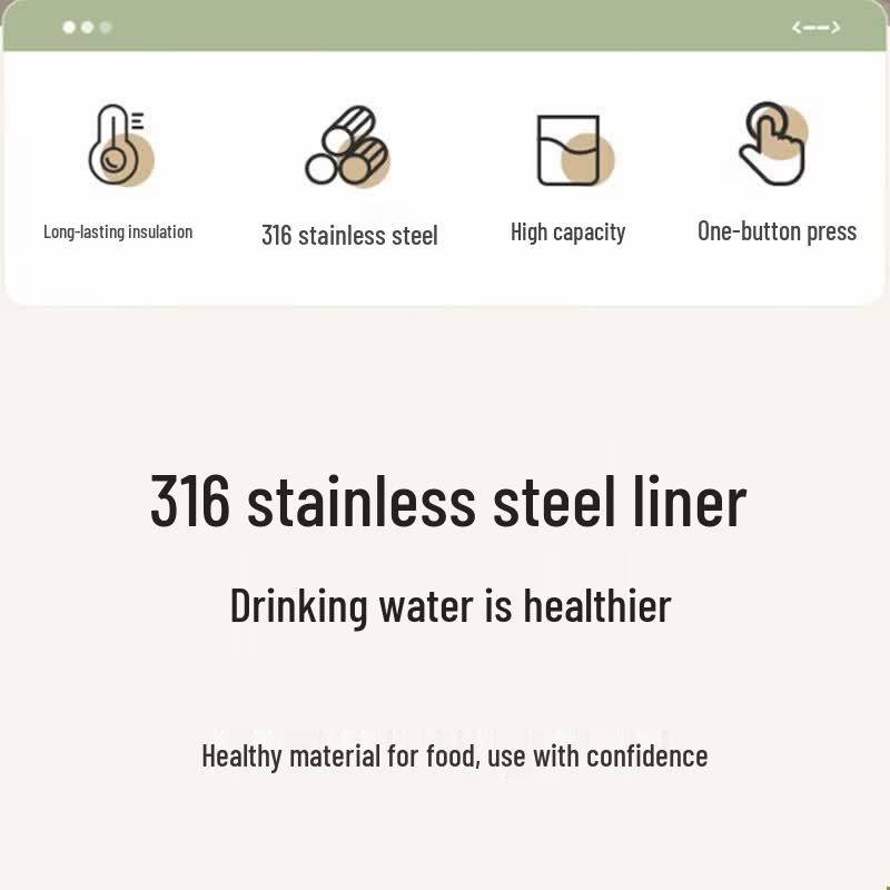 TAFUCO 316 Stainless Steel Insulated Hot Water Bottle