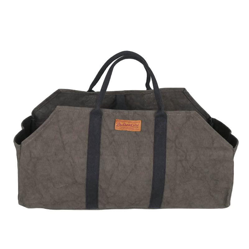 Dalton Waxed Canvas Log Bag, Olive, Large, Wide Gusset, Camping, Pasture, 320mm High, 600mm Wide, 250mm Deep, Y959-1267OV
