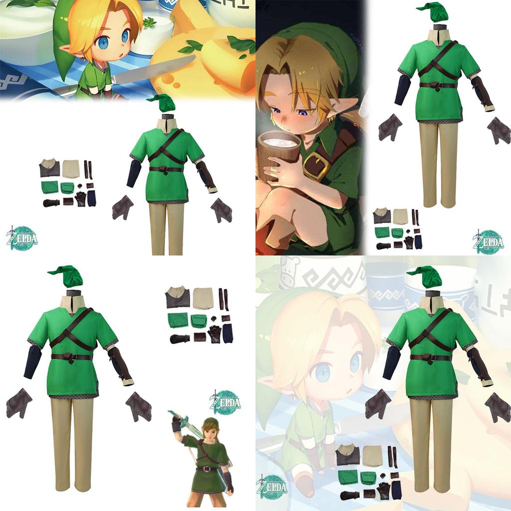 Legend Of Zelda Link Cosplay Costume Halloween Men's Outfit Xs-xxxl