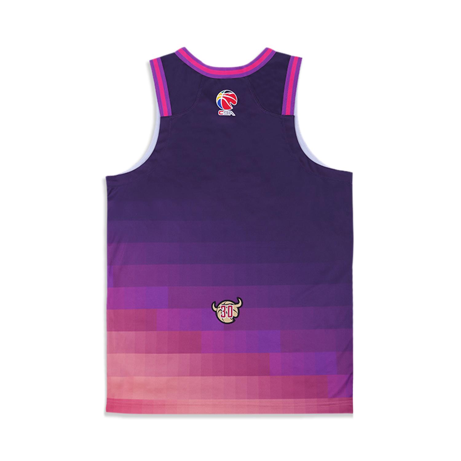 Li Ning CBA Collection Basketball Jersey Men s Amaranth Purple AAYU529-1 2XL