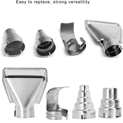 4pcs Heat Gun Nozzle Hot Air Gun Nozzles for Building Hair Dryers Spoon Reflector Scraper Cone Glass Protection Nozzle Diameter