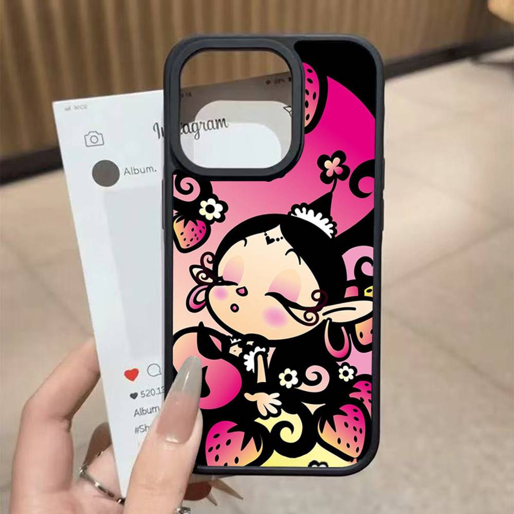 

Akubi Girl For iphone 11 12 13 14 15 Pro Max 17 16 Plus Hard PC+TPU Back Cover iPhone 17 Air