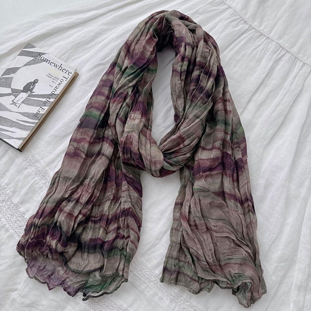 Folded Warm Scarf Cotton Neckerchief New Silk Scarf  Autumn Winter