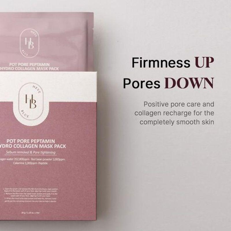 [HEVEBLUE] Pot Pore Peptamin Hydro Collagen Mask Pack (4ea)