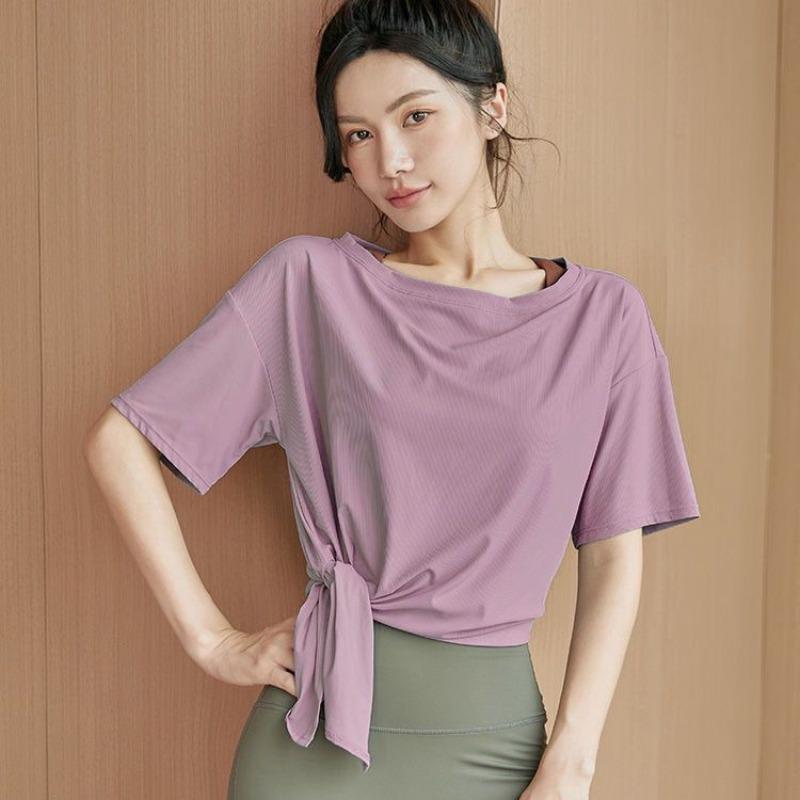 

Летние топы для йоги, спортивная рубашка, женский топ для фитнеса, тренажерного зала, футболки для бега, йоги, женский спортивный топ, быстросохнущие топы для тренировок для женщин 2XL розовый