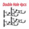 4Pcs Aluminum Alloy Double Curtain Rod Bracket Holder Set Hanging Curtain Bracket Window Track Holder For Bedroom And Home Use