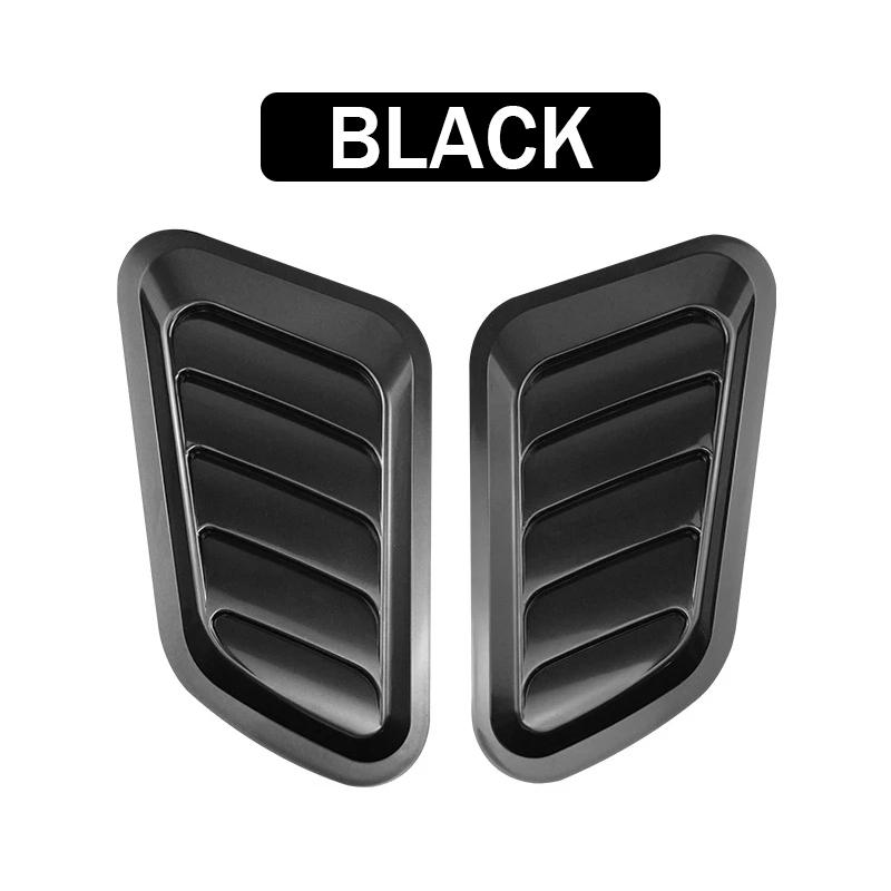 

Универсальный 2-х шт. карбоновый вентиляционный клапан капота автомобиля передний капот двигателя впускной коллектор панель отделка вентиляционного отверстия охлаждения чёрный
