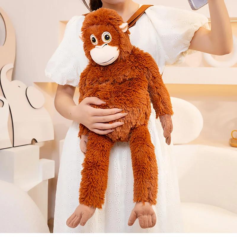 Cartoon Gorilla Plush Toy Anime Chimpanzees Monkey Soft Stuffed Doll Backpack Car Bag Room Decor Kid Birthday Gifts