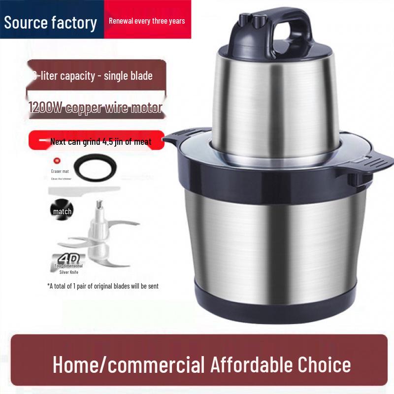 High-Power 1800W Electric Meat Grinder & Vegetable Chopper with Large Capacity