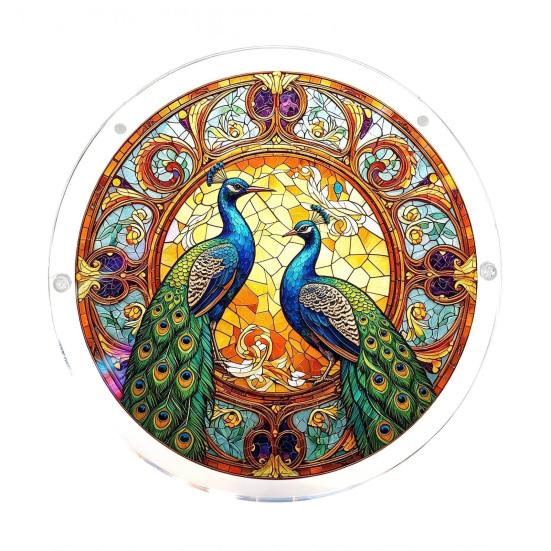 Acrylic Puzzle Suncatcher, Stained Glass Window Hanging Ornaments, DIY Jigsaw Puzzle Sun Catcher Kit for Home, Garden Decor, Gift for Women,