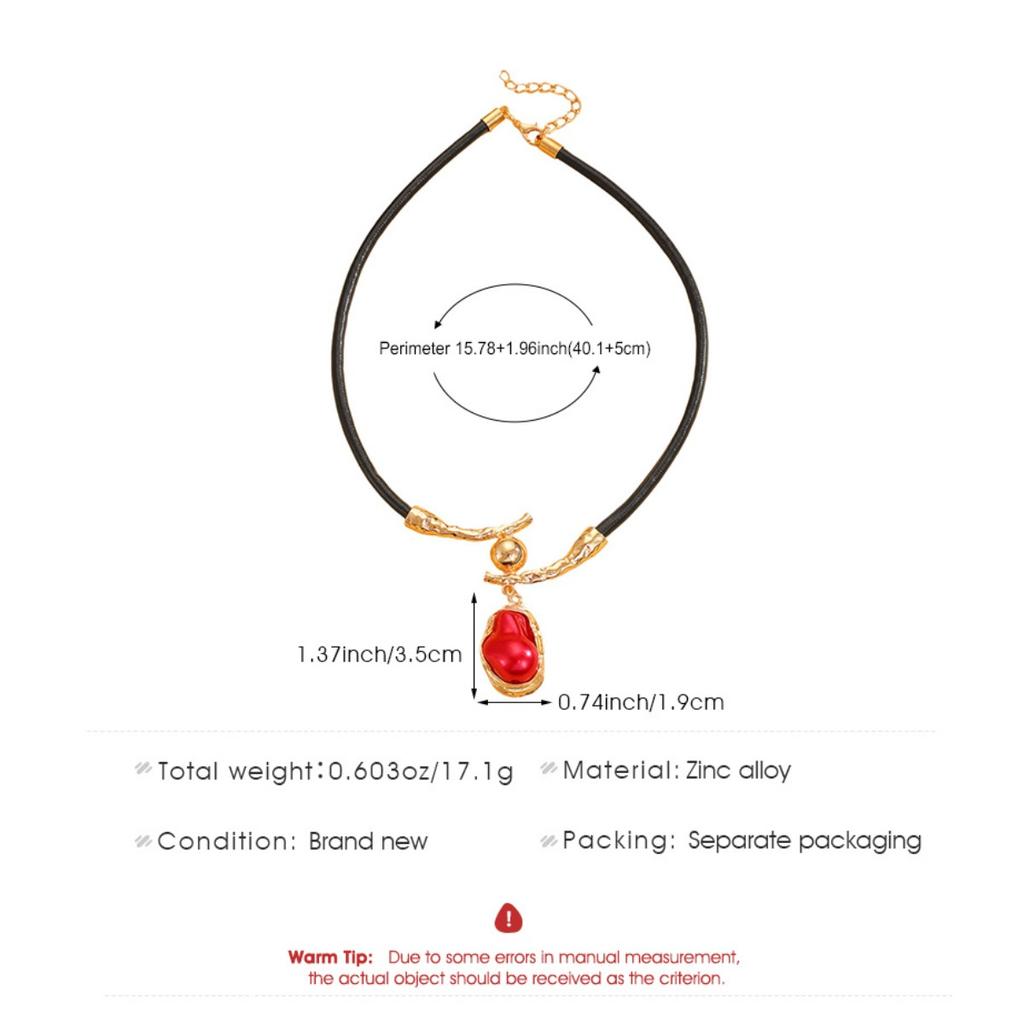 Baroque Pearl Pendant Choker Necklace for Women
