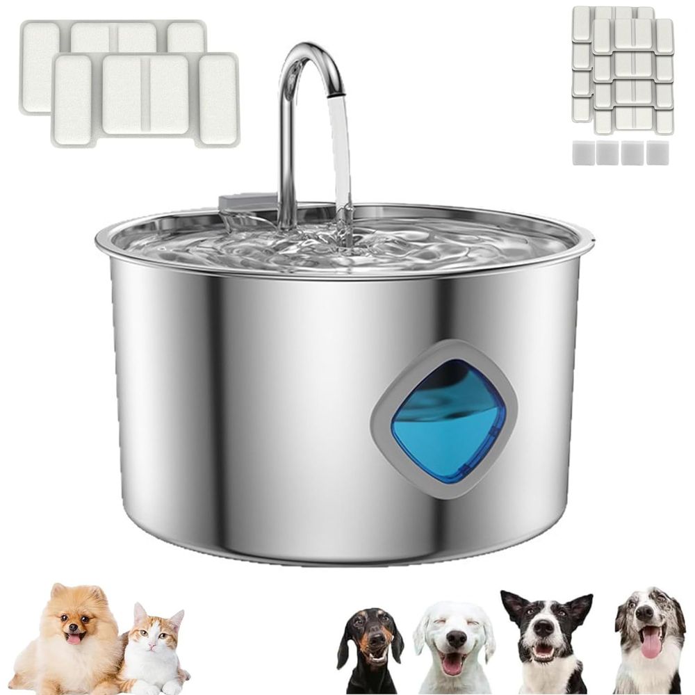 3.2L Pet Filtered Water Fountain Large Capacity Pet Water Fountain Filter  For Cat Dog