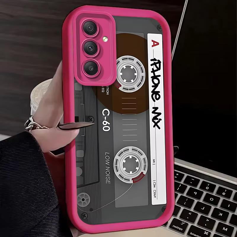 Retro Tape Pattern Phone Case for Samsung Galaxy S26 S25 S24 S23 S22 S21 S20 Plus Ultra FE A73 A72 A71 A52 A53 A32