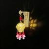Light-Up Fridge with Tassel and Accents, Chinese Pavilion Refrigerator Decoration