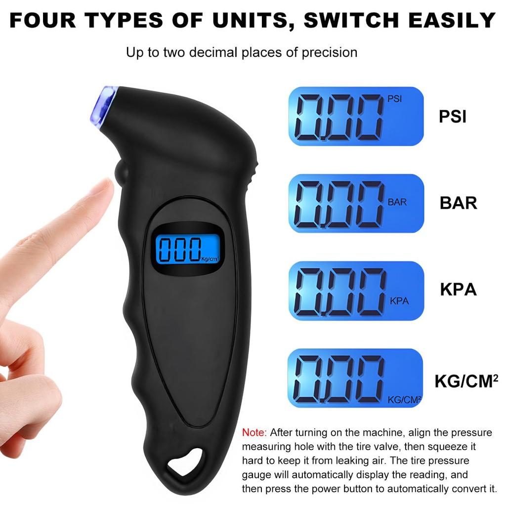 Digital Tire Pressure Gauge Backlight Lcd Display High Precision Car Tyre Air Pressure Meter Auto Maintenance Tool