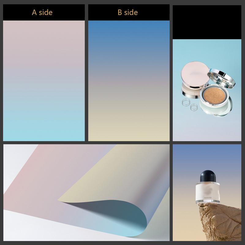Gradient Color Photography Backdrops 57x87cm 2-Sided Waterproof Photo Backgrounds Studio Wallpaper Photographic Props