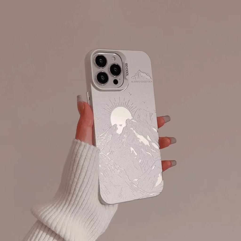 Snow Mountain Landscape Phone Case For iPhone 16 15 14 13 12 11 Pro Max XS X XR 7 8 SE Funda Coque