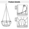 YARNOW Metall-Hängeampelkorb mit Kette, 24 x 16 x 11 cm, Ideal für Balkone und Innenräume, als Hängepflanzenständer und Gartendekoration