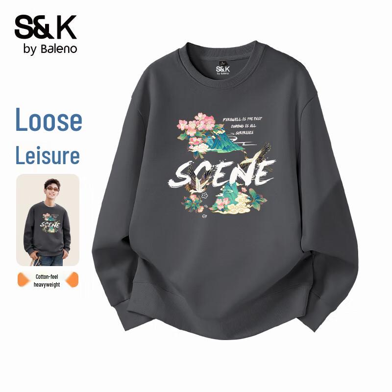 Baleno S&K Series Men's Mountain Scenery Print Sweatshirt