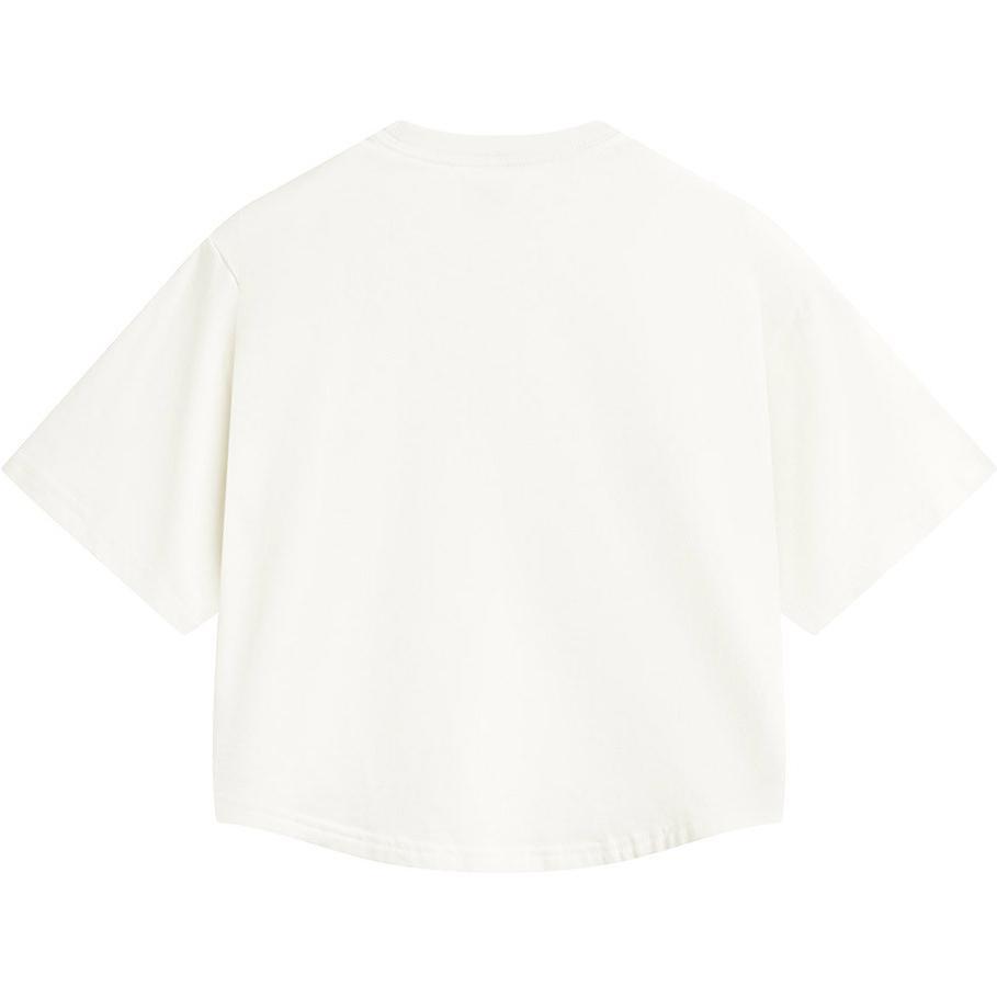 PUMA T Shirts Women's Ecru Crew Neck Moderate Straight Fit 628765-87
