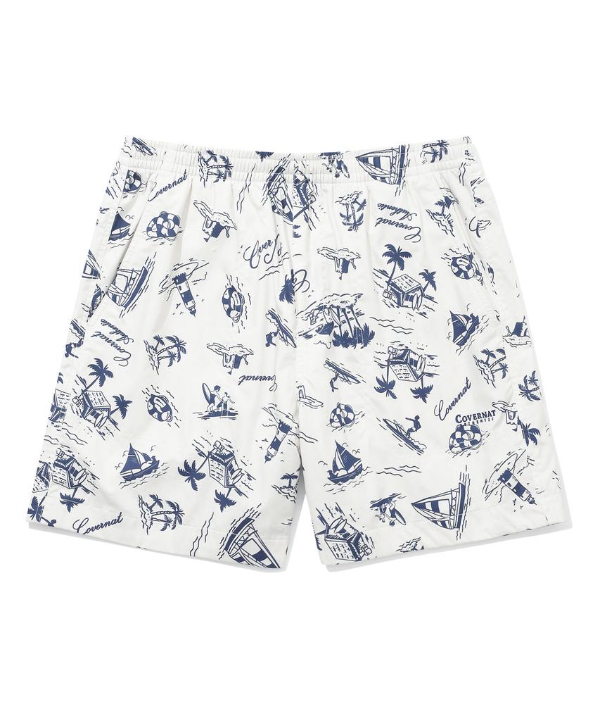 Covernat Beach Pattern Shorts Multi